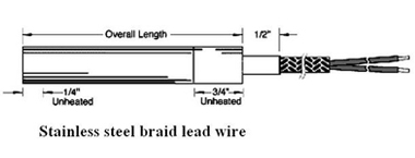 straight braid leads on cartridge